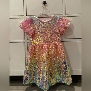 Lola + The Boys Pink and Gold Sequin Dress